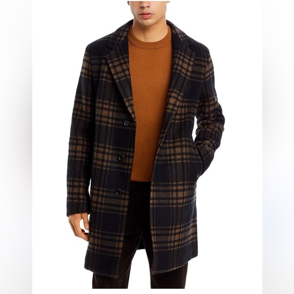 BOSS Mens Wool Pea Coat - Picture 1 of 13